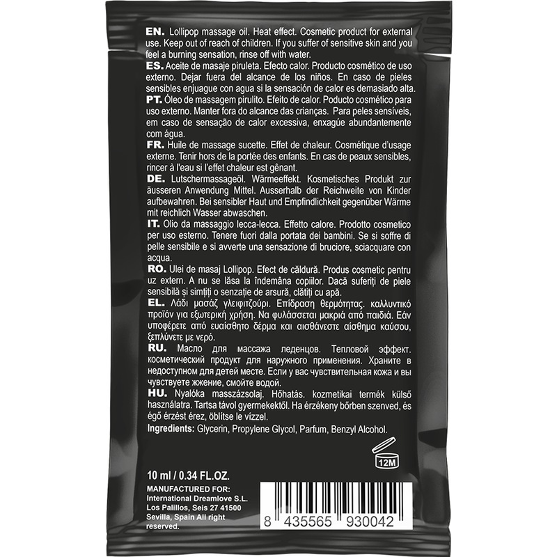 COQUETTE CHIC DESIRE - ACEITE DE MASAJE DE BOLSILLO BESABLE CON EFECTO CALOR DE PIRUELA 10 ML