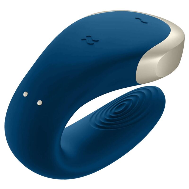 SATISFYER - DOUBLE LOVE LUXURY PARTNER VIBRADOR AZUL