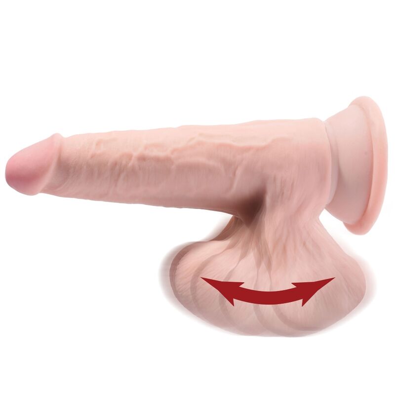 KING COCK - PLUS 3D DILDO SWING BALLS 12.7 CM