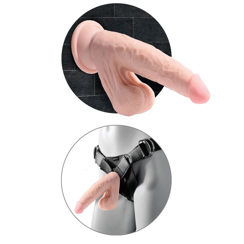 KING COCK - PLUS 3D DILDO SWING BALLS 12.7 CM