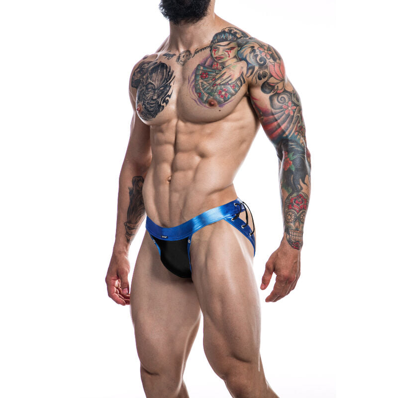 CUT4MEN - JOCKSTRAP DESIRE LEATHER AZUL S