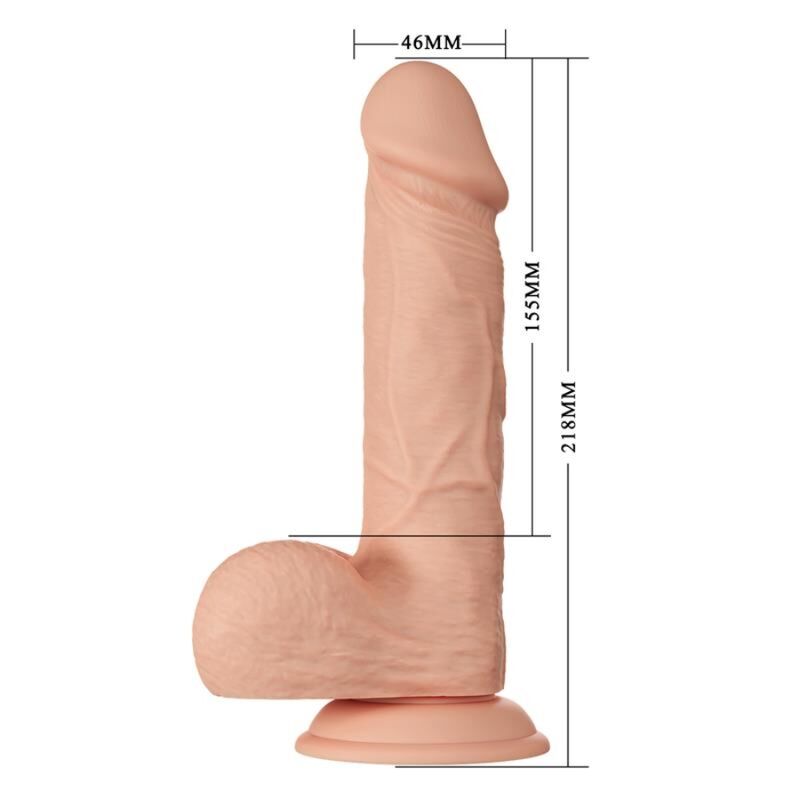 DANCE - BEAUTIFUL MEETING BAHAMUT FLEXIBLE REALISTIC DILDO 21.8 CM NATURAL