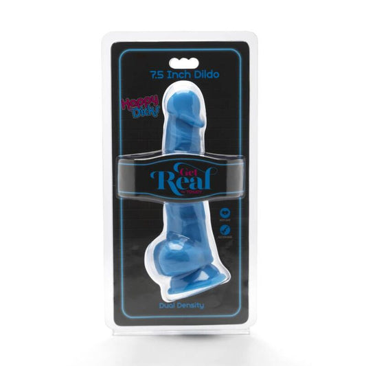GET REAL - HAPPY DICKS 19 CM WITH BLUE BALLS