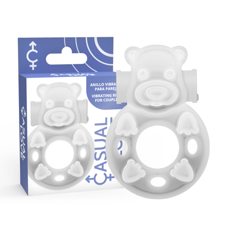CASUAL LOVE - 26 ANILLO VIBRADOR CONEJO TRANSPARENTE