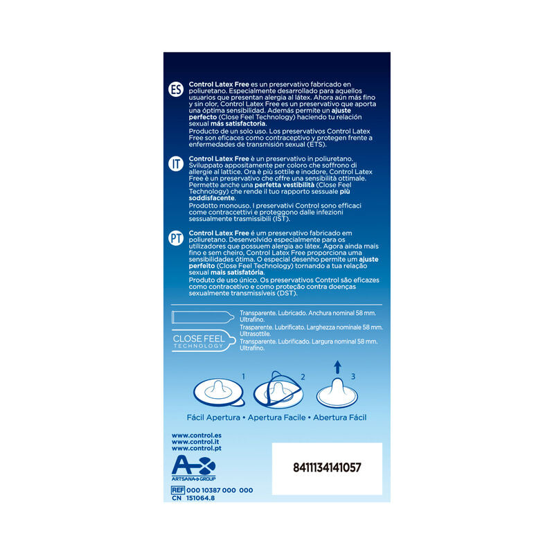 CONTROL - LIBRE SIN CONDONES DE LÁTEX 5 UNIDADES