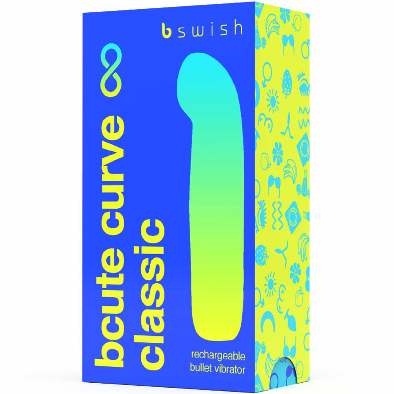 B SWISH - BCUTE CURVE INFINITE CLASSIC RECHARGEABLE BLUE SILICONE VIBRATOR