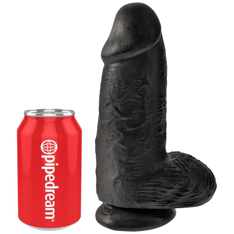 KING COCK - REALISTIC FAT PENIS 23 CM BLACK