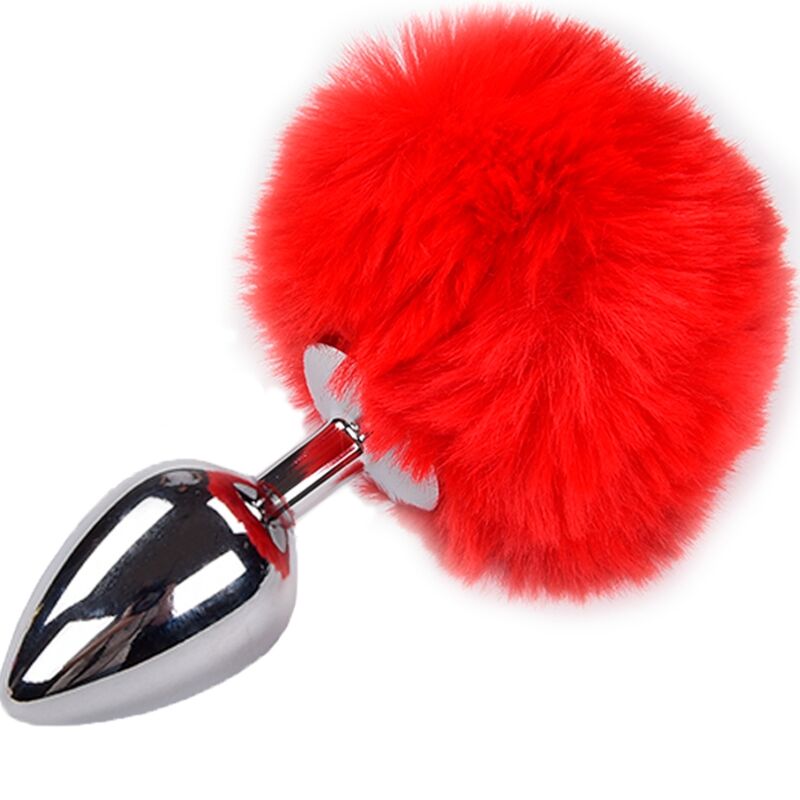 ALIVE - PLUG DE PLACER ANAL DE METAL LISO Y ESPONJOSO ROJO TALLA M