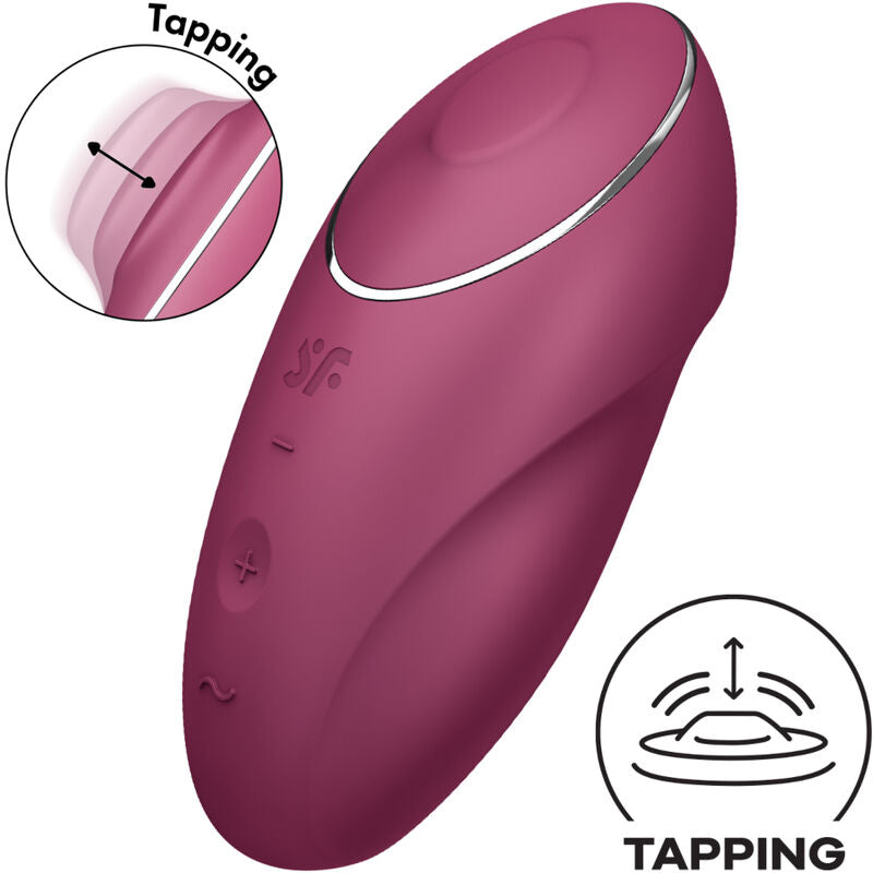 SATISFYER - TAP & CLIMAX 1 RED LAY-ON VIBRATOR