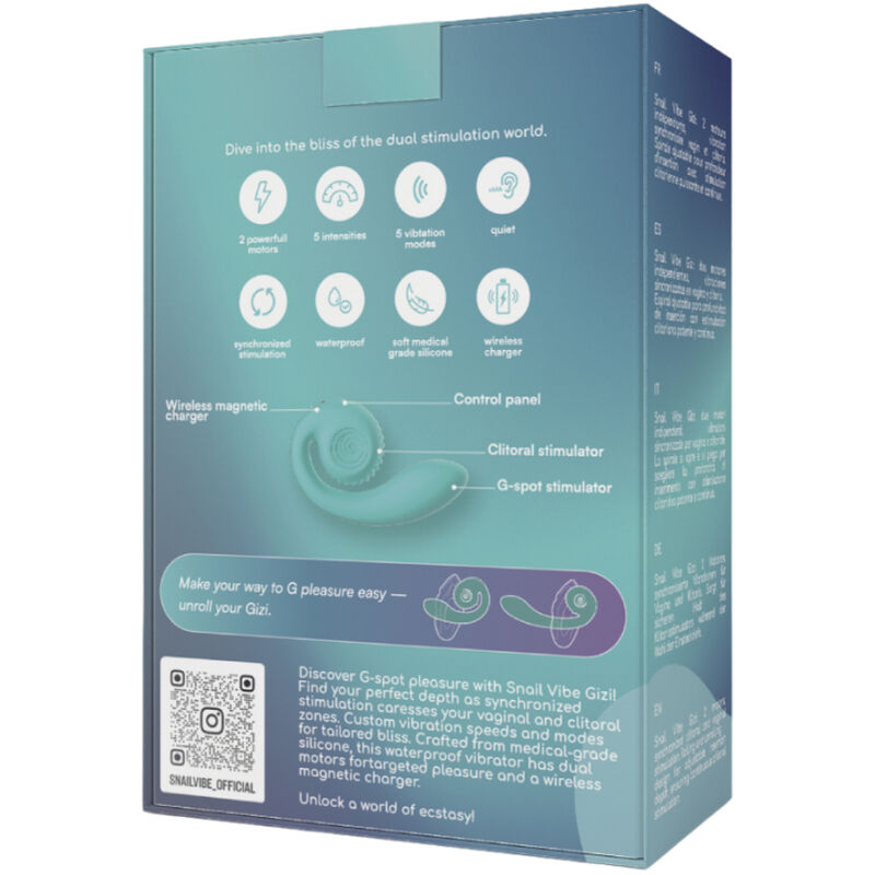 SNAIL VIBE - TURQUOISE CHALK DOUBLE STIMULATOR