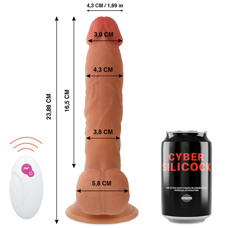 CYBER SILICOCK - CONTROL REMOTO REALISTA MAESTRO BEN 23.88 CM -O- 4.3 CM