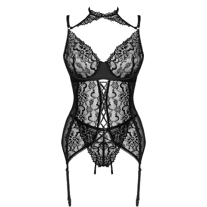 LIVCO CORSETTI FASHION - COLECCIÓN GIELLANDRA FOR THE SENSES CORSÉ + BRAGA NEGRO