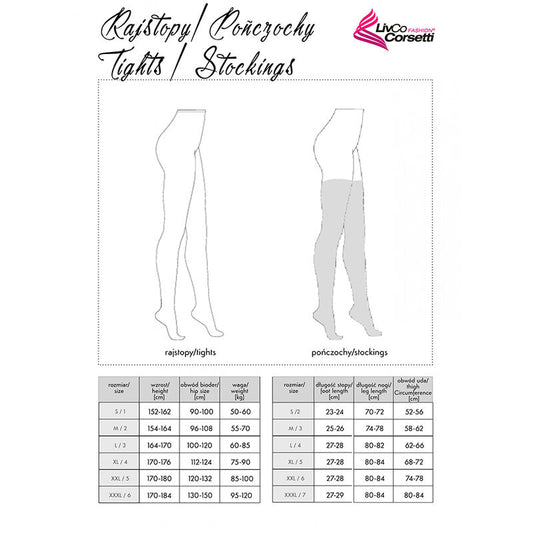 LIVCO CORSETTI FASHION - MEIAS MONIKONI XG054 PRETAS TAMANHO ÚNICO