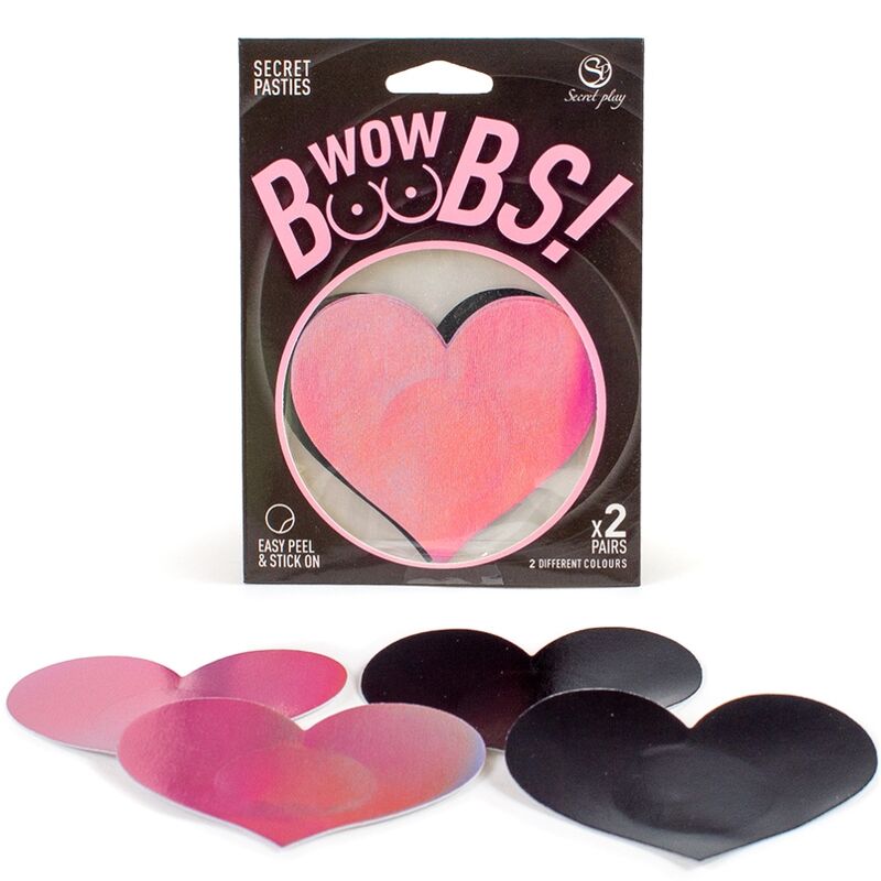 SECRET PLAY - WOW BREASTS! HEART NIPPLE COVERS