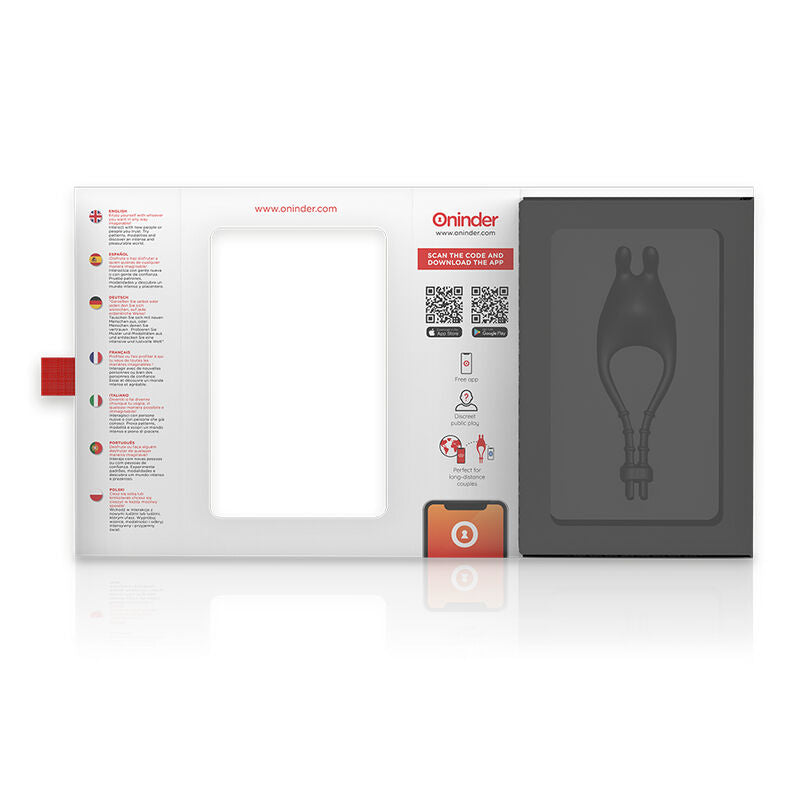ONINDER - PAMPA RECHARGEABLE ADJUSTABLE VIBRATING RING WITH 10-SPEED CLITORAL STIMULATOR - FREE APP