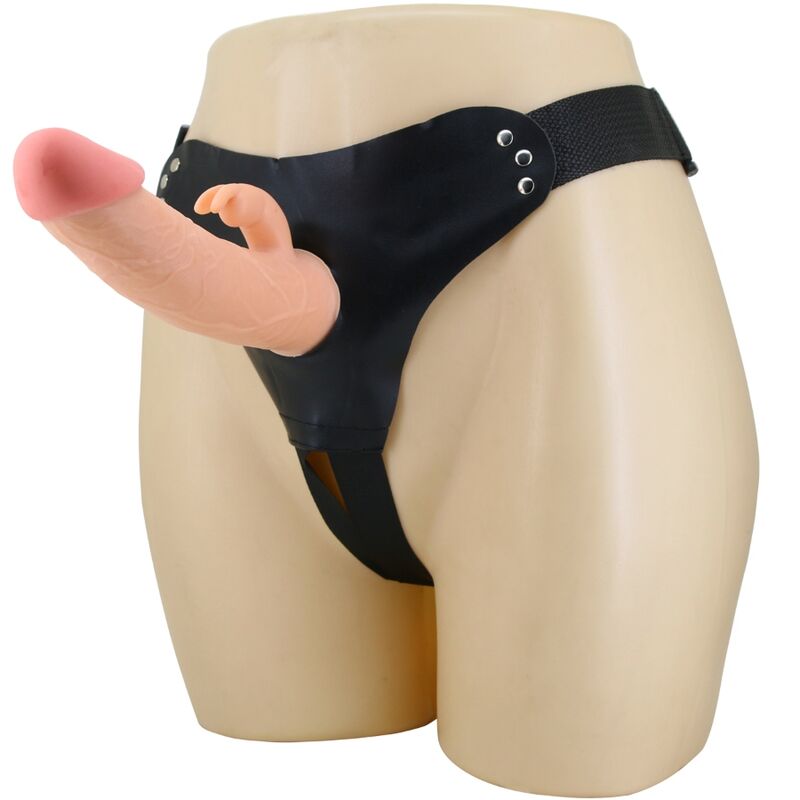PRETTY LOVE - BRAGUITA UNIVERSAL CON ARNÉS MAVIS Y DILDO NATURAL DE 19 CM