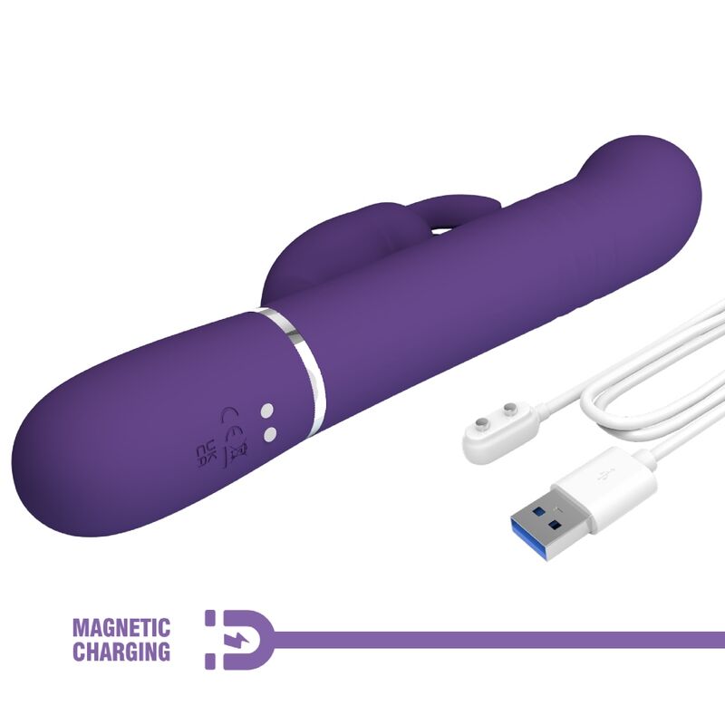 PRETTY LOVE - 4 IN 1 PURPLE RABBIT VIBRATOR COALE