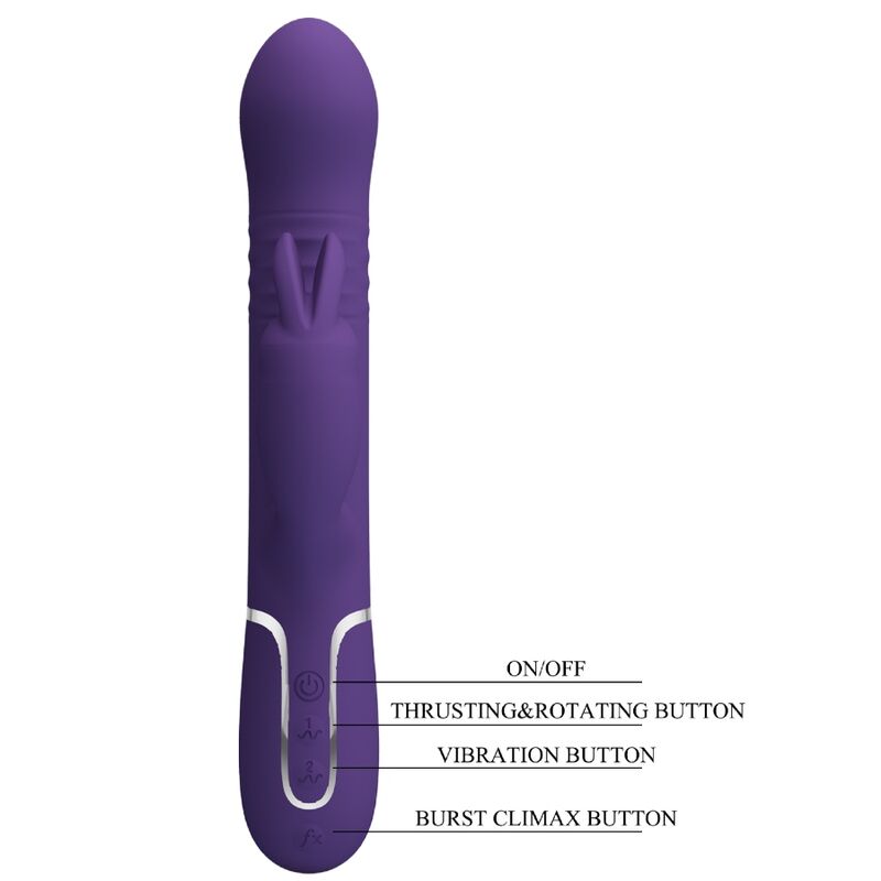 PRETTY LOVE - 4 IN 1 PURPLE RABBIT VIBRATOR COALE