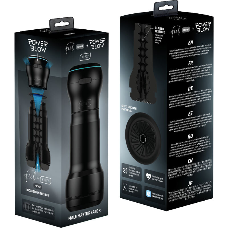 KIIROO - MASTURBADOR MASCULINO DE BOLSILLO FEEL + POWER BLOW