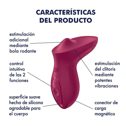 SATISFYER - VIBRADOR EXCITERRR LAY-ON CLITÓRIS FÚCSIA