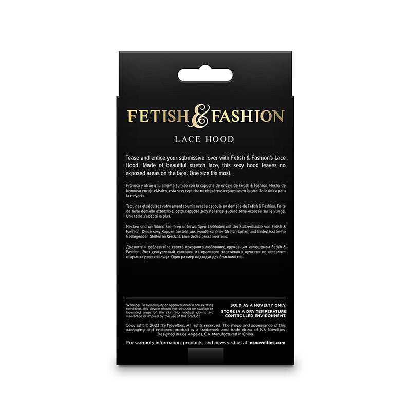 NOVEDADES NS - FETICHE Y MODA CAPUCHA DE ENCAJE BLANCO