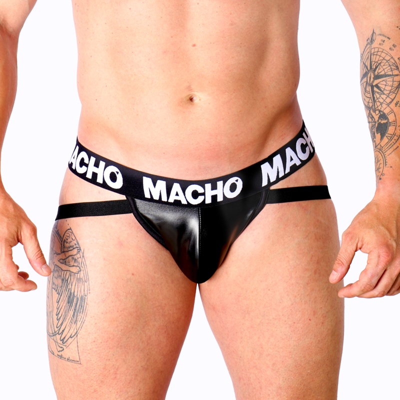 HOMBRE - MX25NC JOCK CUERO NEGRO