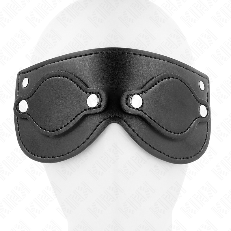KINK - MÁSCARA DE CUERO CON OJOS DESMONTABLES 22 x 9 CM