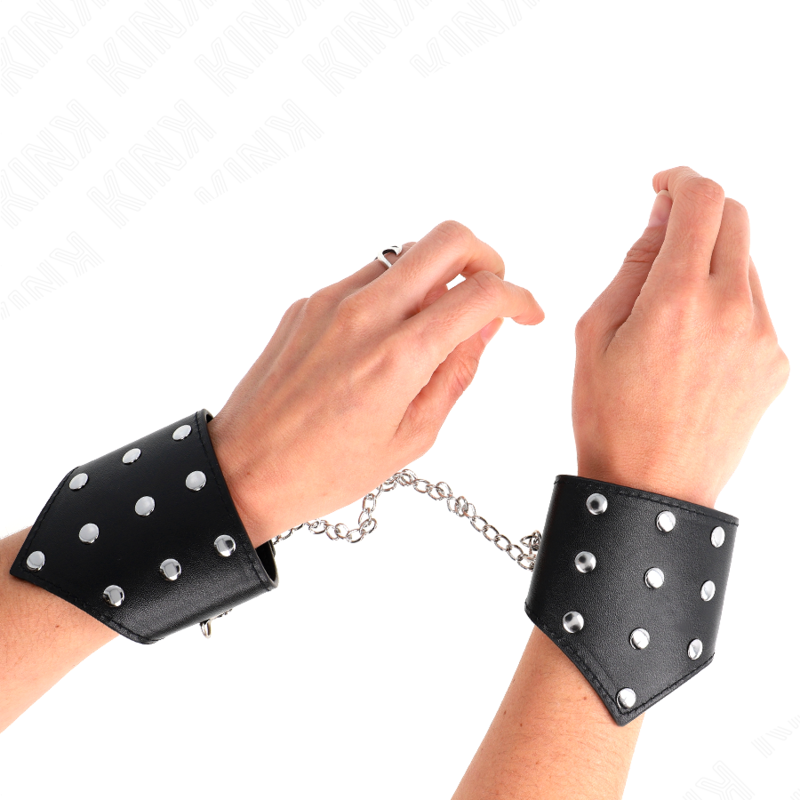 KINK - PULSERAS ESTILO PUNTO NEGRO CON CADENA AJUSTABLE ??17-23 CM X 8.5 CM