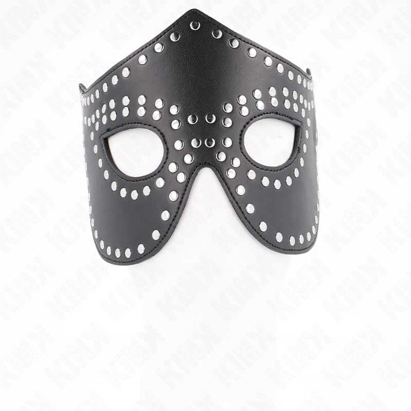 KINK - MÁSCARA DE CUERO CON REMACHES MODELO 2 30 x 12 CM