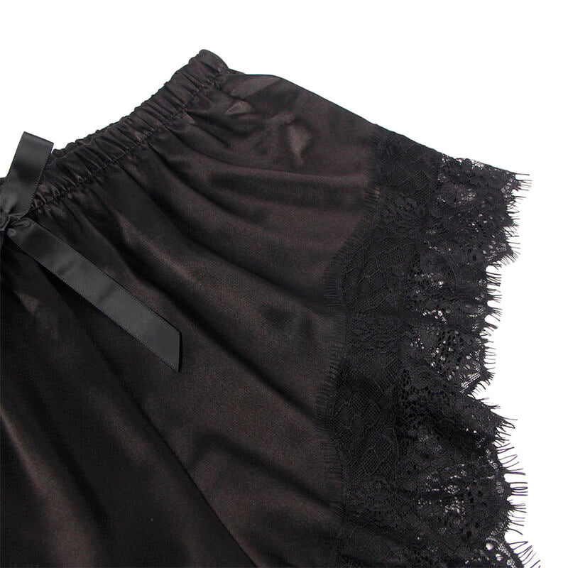 SUBBLIME - 953942 SUÉTER CASUAL DE SEDA + PANTALÓN DE ENCAJE NEGRO L/XL
