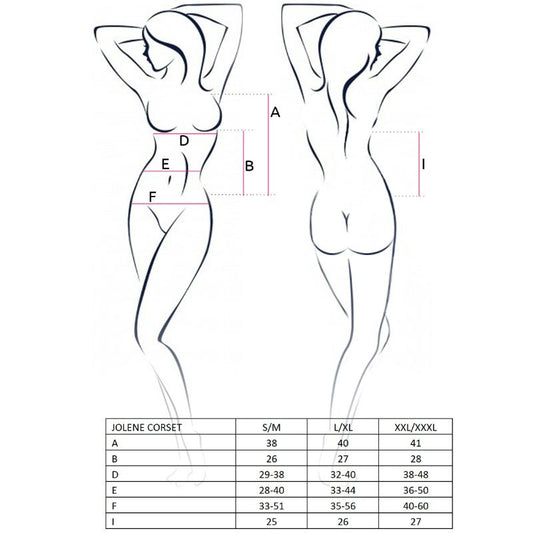 PASSION - WOMAN JOLENE CORSET NEGRO TALLA L/XL