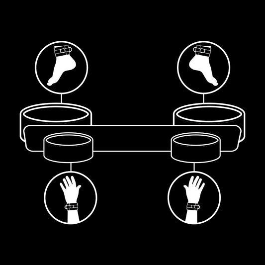 FETISH SUBMISSIVE - BARRA DE ESPALHAMENTO DE BONDAGE COM FORRO DE NOPRENE