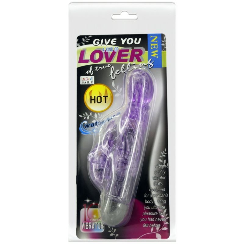 BAILA - TE REGALA UN VIBRADOR TIPO AMANTE CON CONEJO LILA 10 MODOS