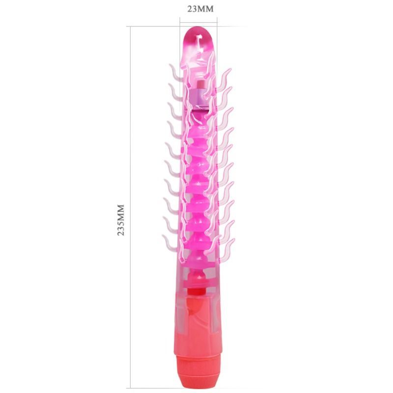 BAILE - DILDO VIBRADOR PLEGABLE FLEXI VIBE SENSUAL SPINE MORADO 23.5 CM