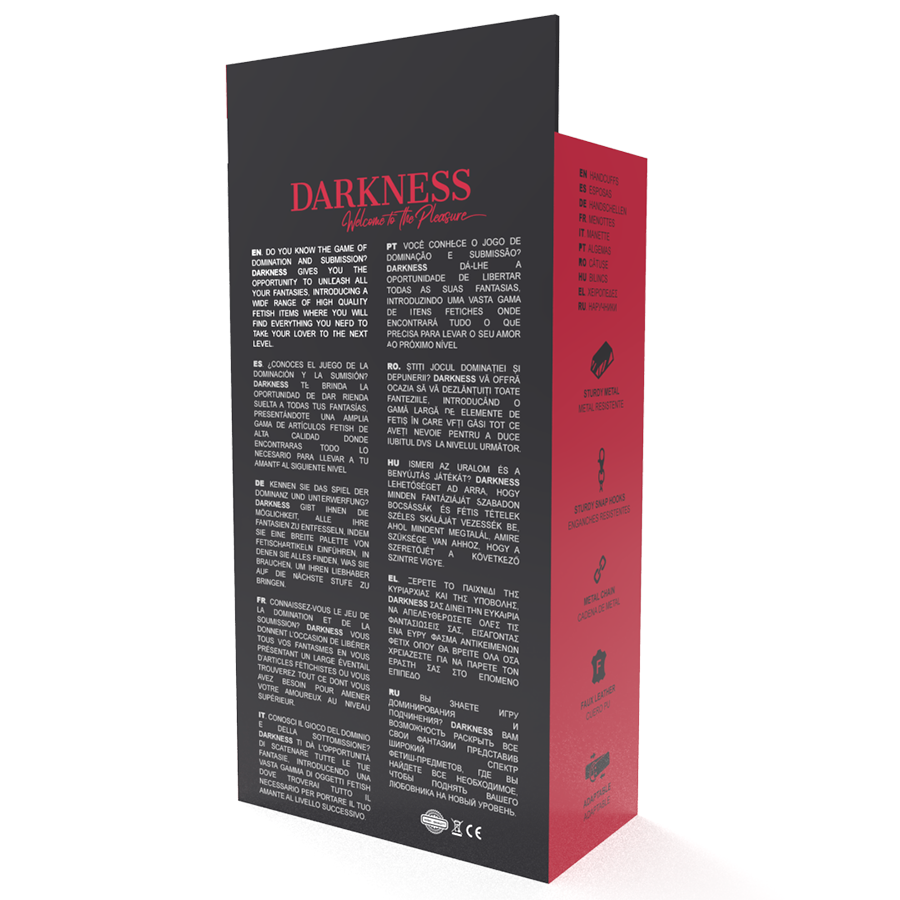 DARKNESS - PUÑOS AJUSTABLES DE TOBILLO DE CUERO NEGRO
