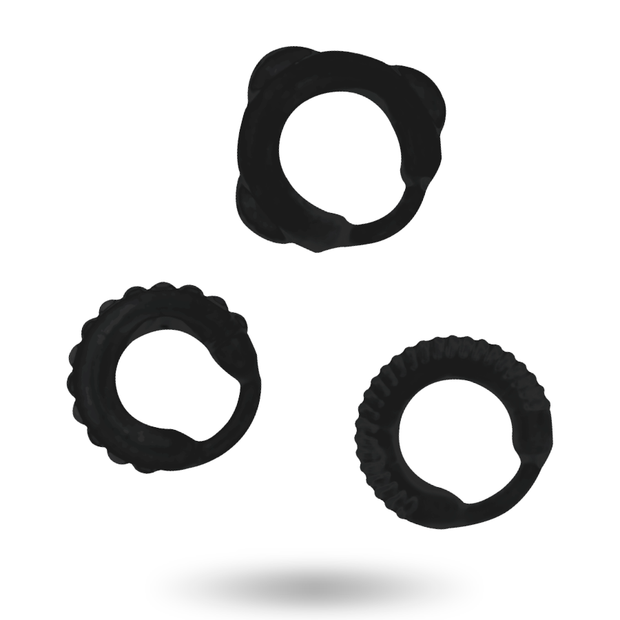 JUGUETES ADICTO - JUEGO DE ANILLOS C - NEGRO