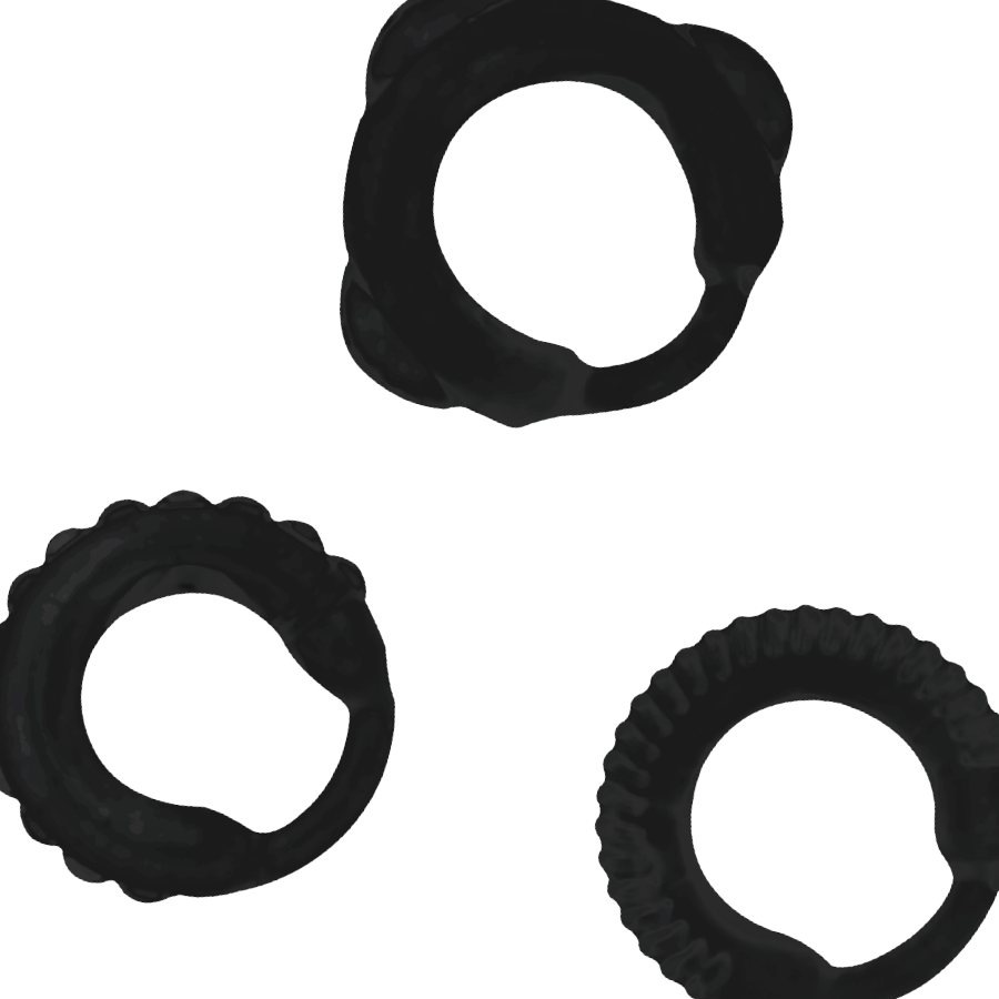 JUGUETES ADICTO - JUEGO DE ANILLOS C - NEGRO