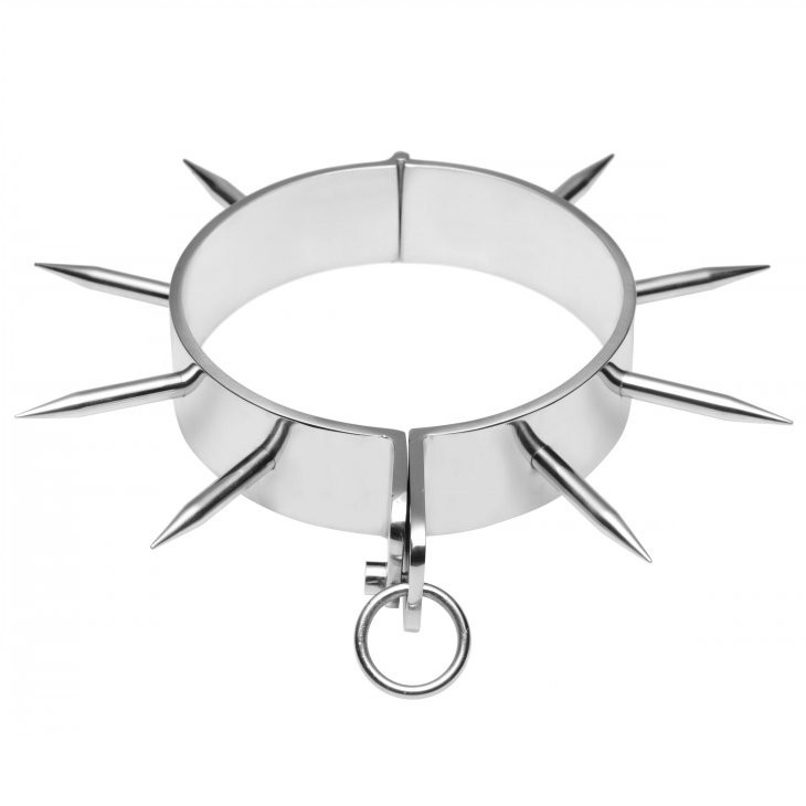 COLLAR DE ESCLAVITUD BDSM DE METAL DURO CON PUNTAS
