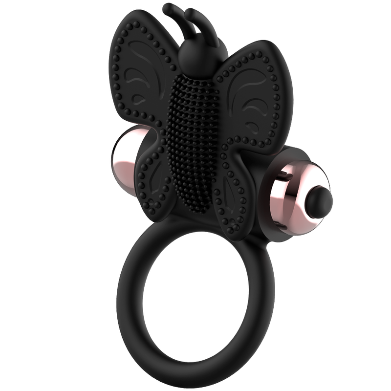 COQUETTE CHIC DESIRE - ANILLO MARIPOSA CON VIBRADOR NEGRO/ORO