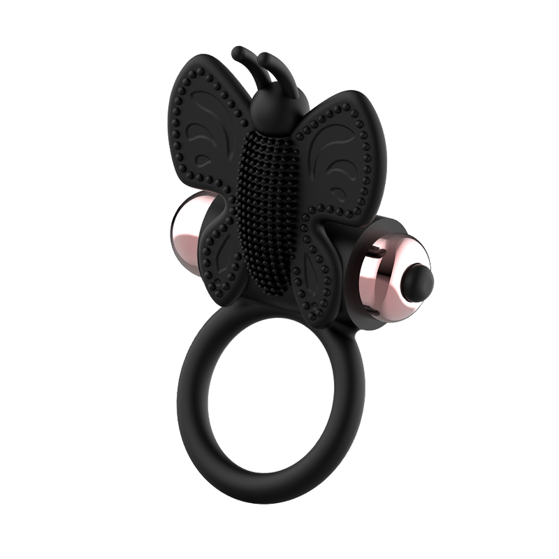 COQUETTE CHIC DESIRE - ANILLO MARIPOSA CON VIBRADOR NEGRO/ORO