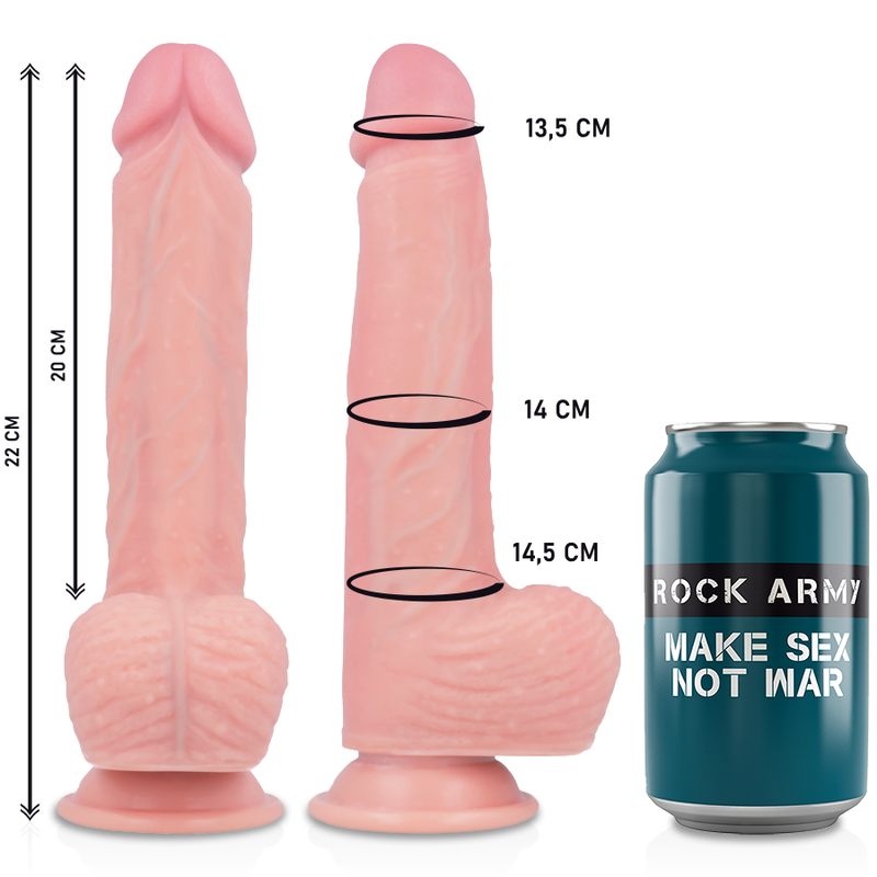 ROCKARMY - SILICONA LÍQUIDA PREMIUM HALCÓN REALISTA 22 CM -O- 4.6 CM