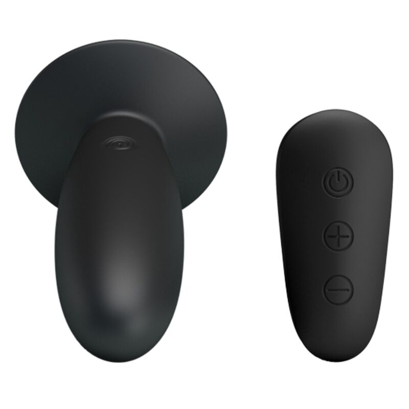MR PLAY - PLUG ANAL NEGRO CON CONTROL REMOTO Y VIBRACIÓN
