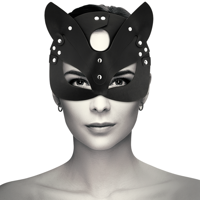 COQUETTE CHIC DESIRE - MASCARILLA DE CUERO VEGANO CON OREJAS DE GATO