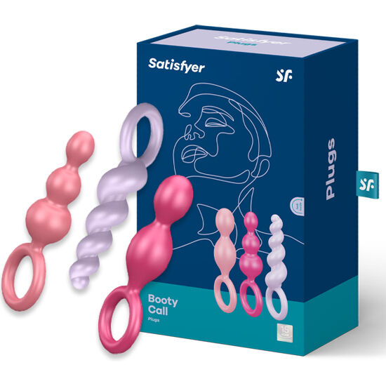 SATISFYER - SET DE 3 TAPONES ANALES TRICOLOR
