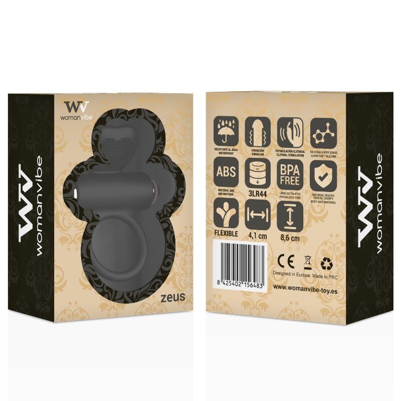 WOMANVIBE - ANILLO VIBRADOR DE SILICONA ZEUS