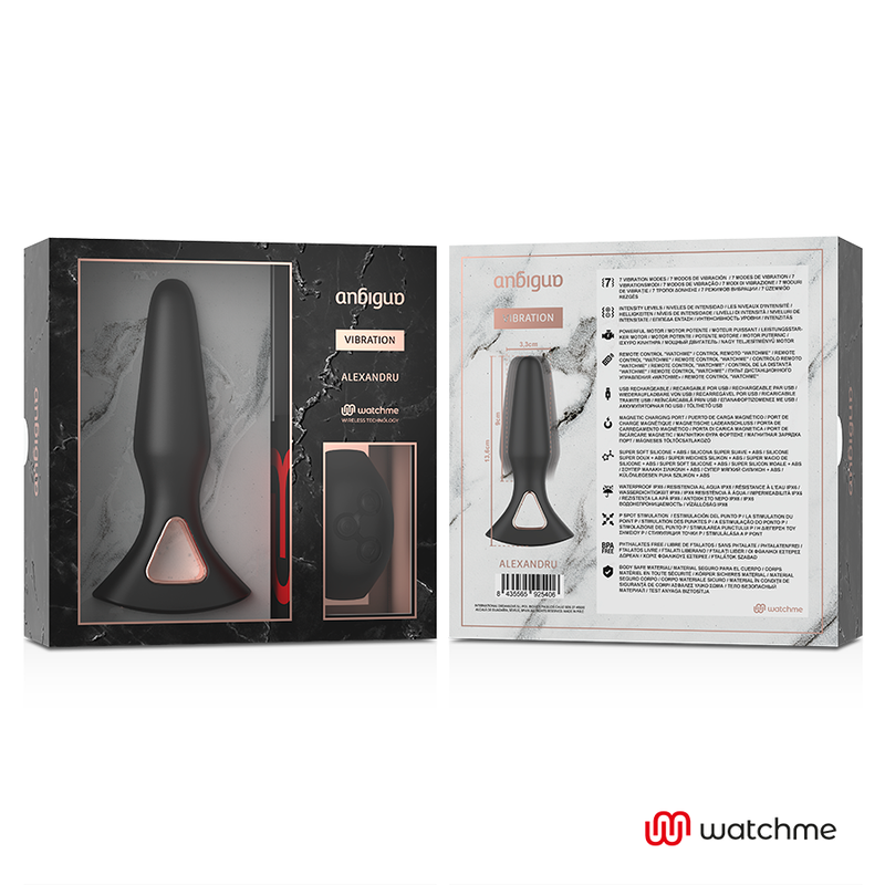 ANBIGUO - WATCHME VIBRADOR ANAL CON CONTROL REMOTO ALEXANDRU
