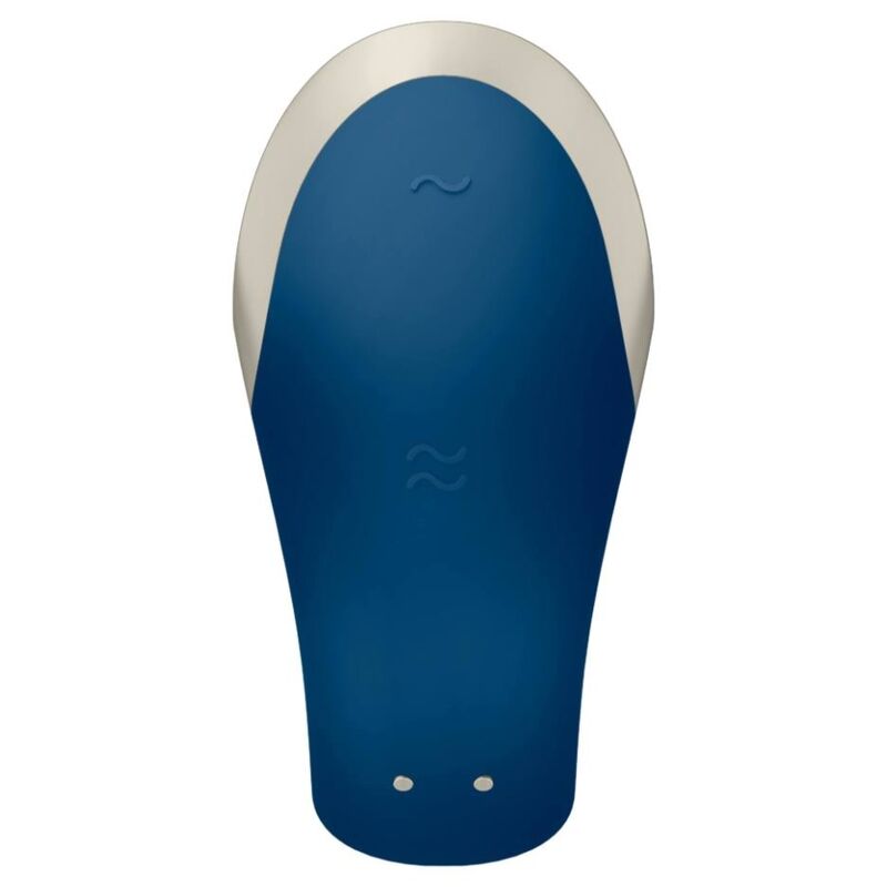 SATISFYER - DOUBLE LOVE LUXURY PARTNER VIBRADOR AZUL