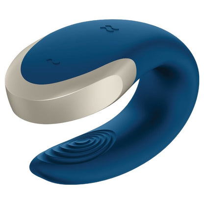 SATISFYER - DOUBLE LOVE LUXURY PARTNER VIBRADOR AZUL