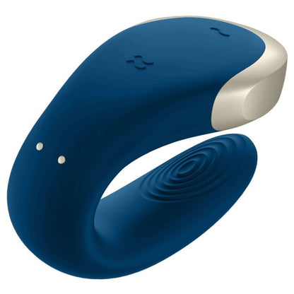 SATISFYER - DOUBLE LOVE LUXURY PARTNER VIBRADOR AZUL