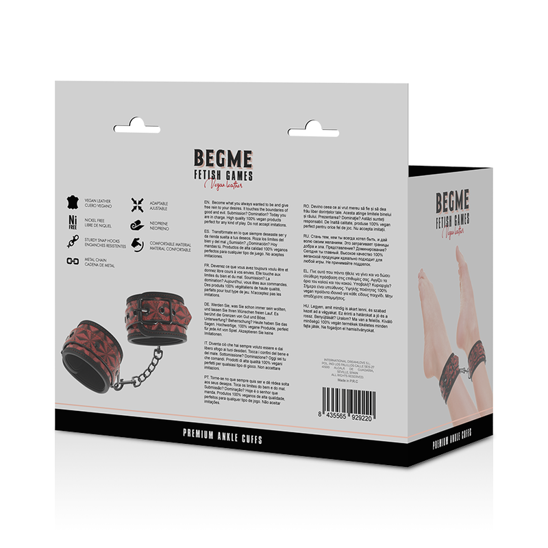 BEGME - PUÑOS DE TOBILLO PREMIUM EDICIÓN ROJA CON FORRO DE NEOPRENO